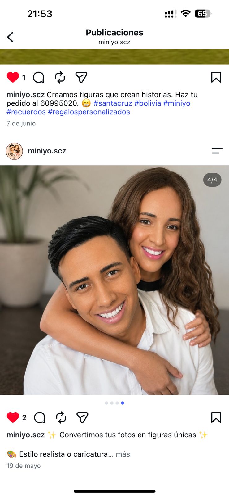 Antes — fotografía de referencia de la pareja