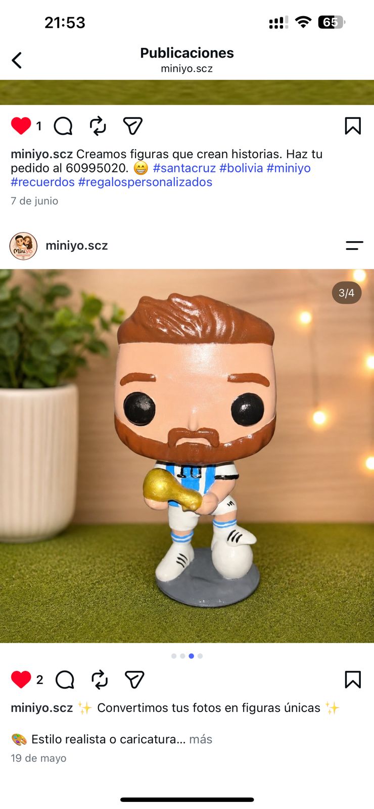 Funko personalizado de un futbolista, hecho por MiniYo